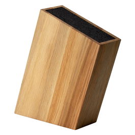 Continenta Bloque para Cuchillos de Madera de Roble 28,5x8x19 cm con Inserto Flexible y Extraíble